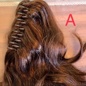 Auburn Brown Wavy Claw Clip Hairpiece